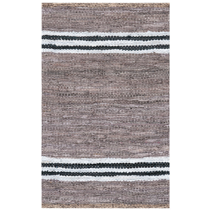 Gracie Oaks Rigmor Handmade Leather Rug Wayfair